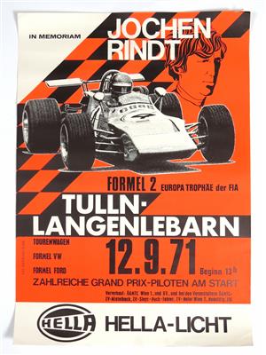 Plakat "In Memoriam Jochen Rindt" - Automobilia