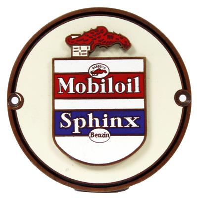 Bronzeplakette "Gargoyle/Mobiloil - Sphinx Benzin" - Automobilia