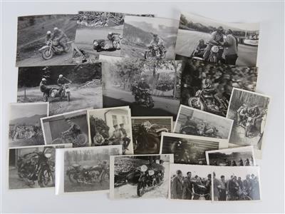 Konvolut "Motorradfotos" - Klassische Fahrzeuge und Automobilia