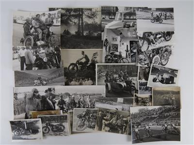 Konvolut "Motorradfotos" - Klassische Fahrzeuge und Automobilia