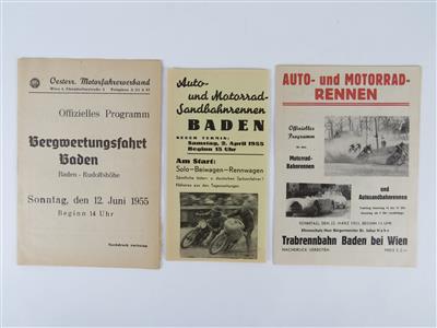 Rennprogramme "Baden" - Vintage Motor Vehicles and Automobilia