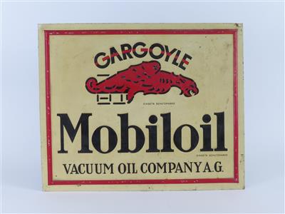 Blechschild "Gargoyle Mobiloil" - CLASSIC CARS and Automobilia