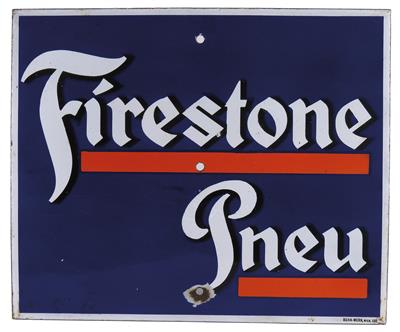 Emailschild "Firestone" - CLASSIC CARS and Automobilia