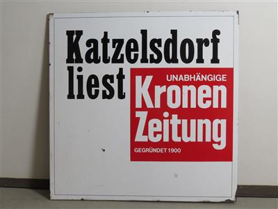 Emailschild "Kronenzeitung" - CLASSIC CARS and Automobilia