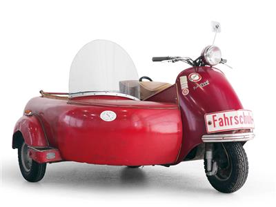 1957 Lohner Rapid 200 mit Fahrschul-Beiboot - Sammlung RRR - Roller Rollermobile Raritäten