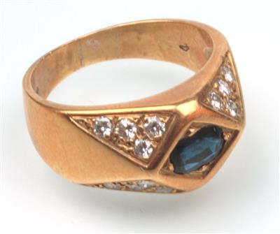 Brillant-Saphir Ring - Gioielli