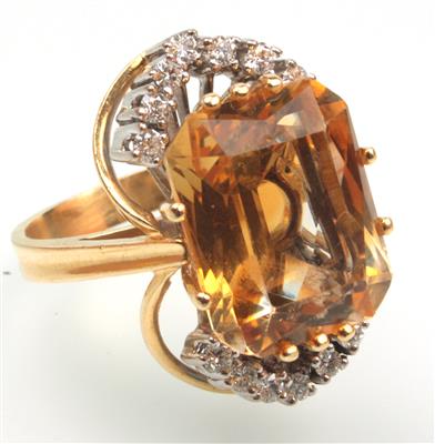 Citrin-Brillant Ring - Jewellery