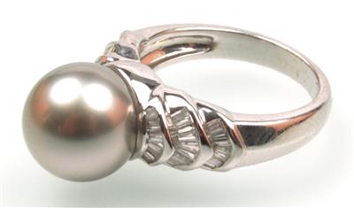 Tahitkulturperle-Diamant Ring - Klenoty