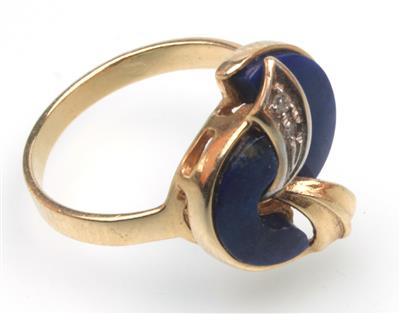 Lapis-Lazuli Diamant Ring - Jewellery