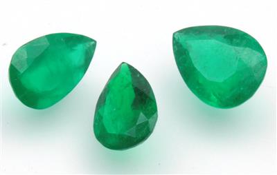 3 lose Smaragde zus. 2,59 ct - Klenoty