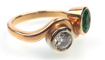 Smaragd-Diamant Ring - Klenoty
