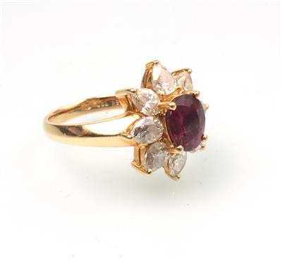 Rubin-Diamant Ring - Gioielli