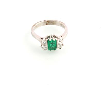 Smaragd Diamant Ring - Gioielli