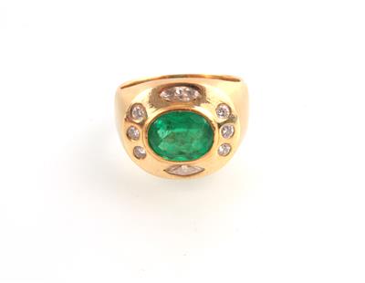 Smaragd Diamant Ring - Weihnachtsauktion – Juwelen und Schmuck