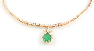 Diamantcollier zus. ca. 3,40 ct - Gioielli