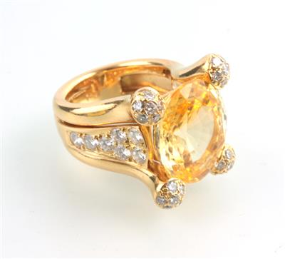 Saphir Brillant Ring - Gioielli