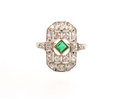 Smaragd Diamant Ring - Gioielli