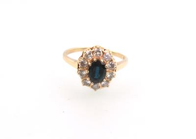 Brillant Saphir Ring - Schmuck und Uhren