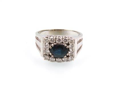 Saphir-Brillant-Ring - Schmuck und Uhren