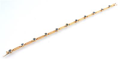 Diamant Saphir Armband zus. ca. 3,10 ct - Gioielli