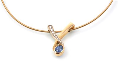 Saphir-Brillantcollier - Jewellery