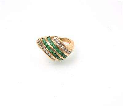 Smaragd Diamant Ring - Klenoty