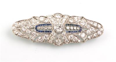 Art Deco Diamantbrosche zus. ca. 3,80 ct - Christmas auction I