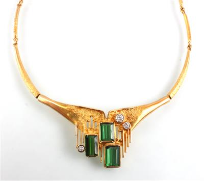 Turmalin Brillantcollier zus. ca. 3,55 ct - Christmas auction II