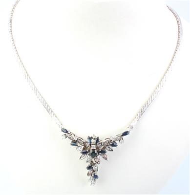 Diamant Saphir Collier - Schmuck und Uhren