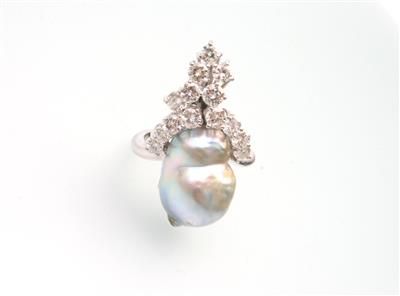 Kulturperle Brillantring ca. 1,85 ct - Jewellery and watches