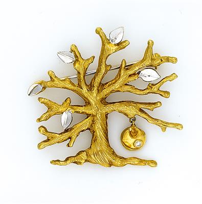 Brillantbrosche "Apfelbaum" - Jewellery and watches