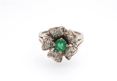 Smaragd Diamantring - Klenoty a náramkové