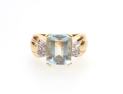 Aquamarin Brillant Ring - Asta di Natale