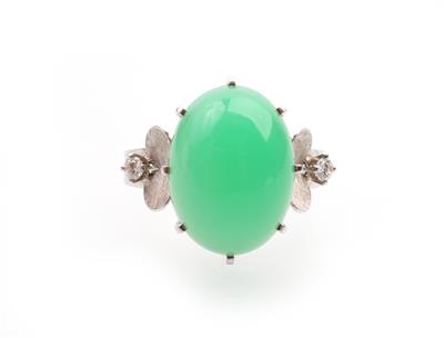 Chrysopras Brillant Ring - Jewellery and watches