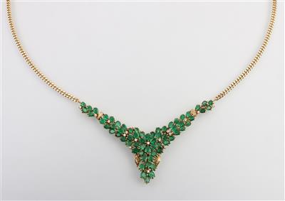 Smaragd Diamant Collier - Klenoty a náramkové