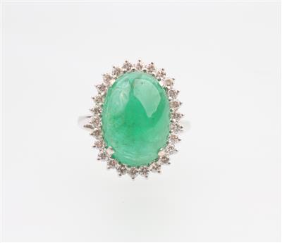 Smaragd-Brillantring zus. ca. 9,60 ct - Gioielli e orologi