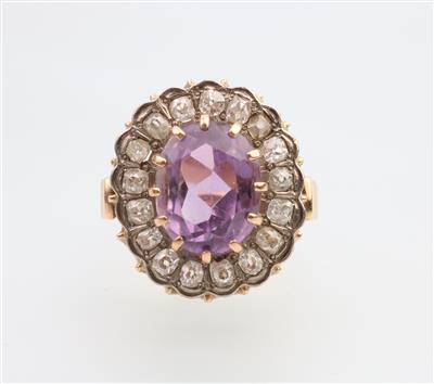 Diamant Amethyst Ring - Schmuck und Uhren