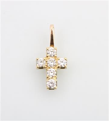 Brillantkreuz zus. ca. 0,50 ct - Gioielli e orologi