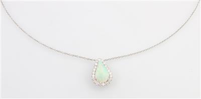 Brillant Opal Collier - Juwelen und Schmuck