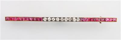 Diamant Brosche zus. ca. 0,35 ct - Juwelen und Schmuck