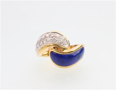 Lapislazuli Brillantring - Schmuck und Uhren