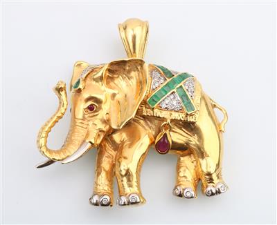 Brillant Anhänger Elefant - Schmuck und Uhren