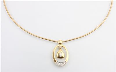 Diamantcollier zus. ca.0,80 ct - Klenoty a náramkové