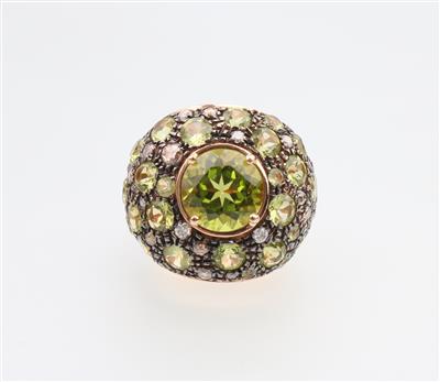 Peridot Diamantring - Schmuck und Uhren