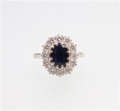 Brillant Saphir Ring zus. ca. 0,65 ct - Easter Auction
