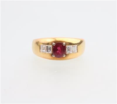 Diamant Rubin Ring - Osterauktion