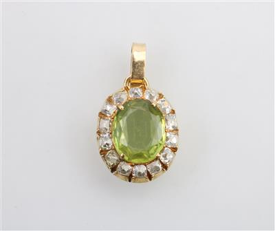 Peridot Diamantanhänger - Schmuck und Uhren