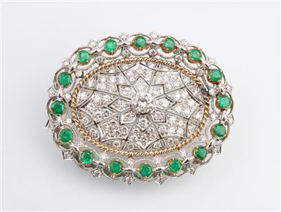 Smaragd Brillant Brosche - Gioielli e orologi