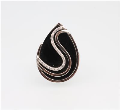 Brillant Onyx Ring - Schmuck und Uhren