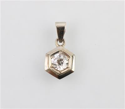 Altschliffdiamant Solitäranhänger ca. 0,45 ct - Weihnachtsauktion Juwelen und Schmuck